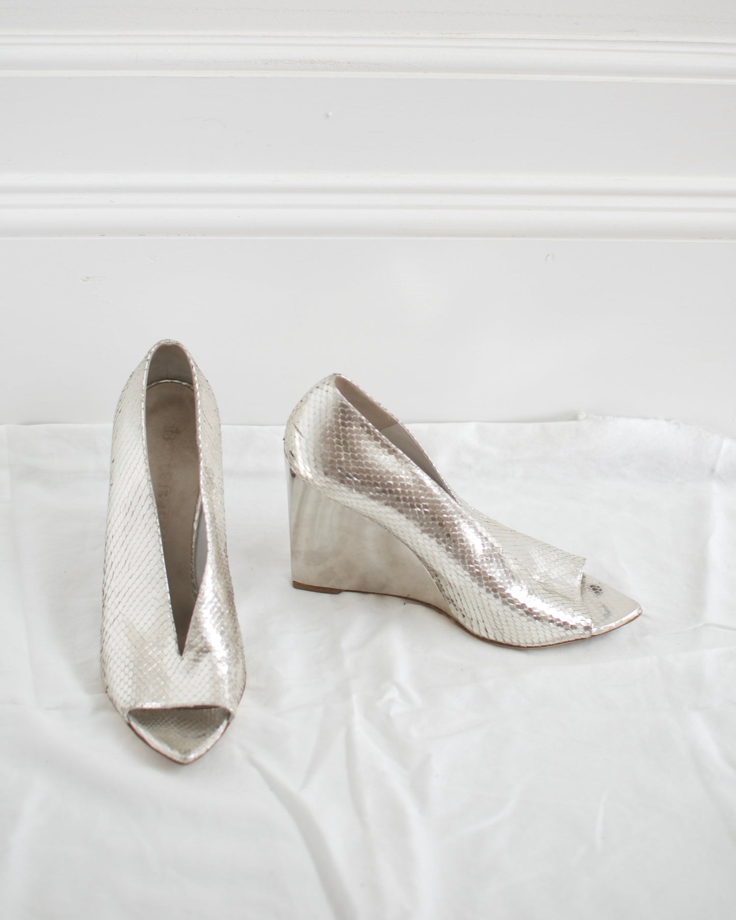 Burberry Vintage Silver Wedges