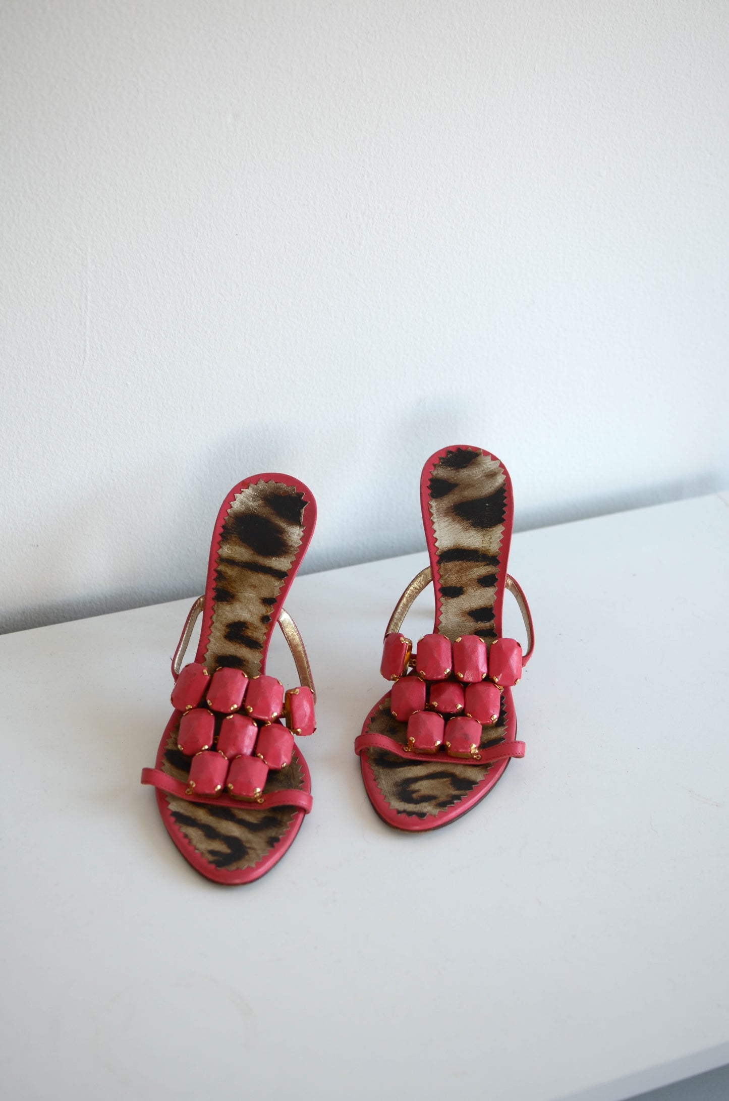 Roberto Cavalli Pink & Leopard Heels