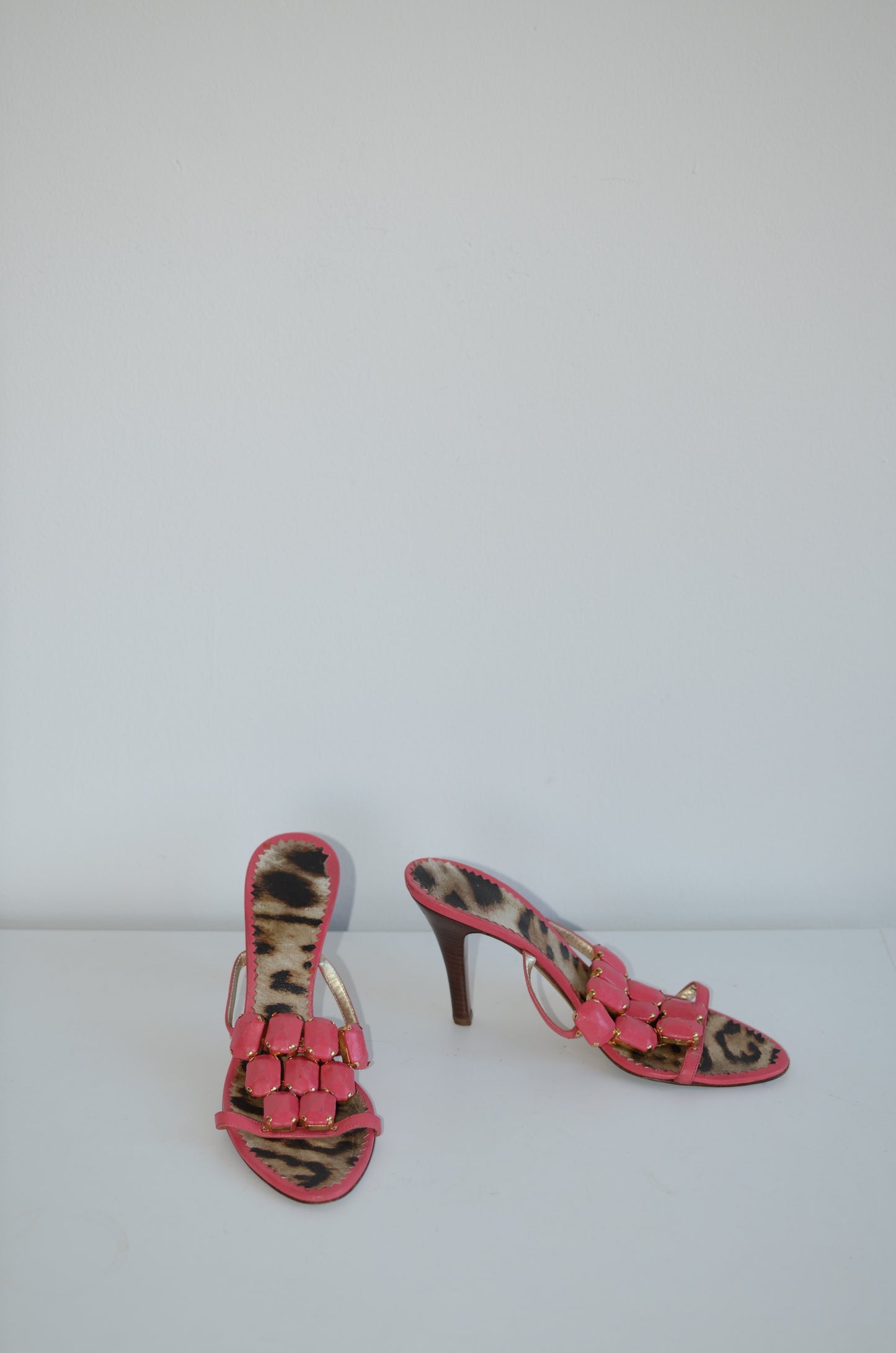 Roberto Cavalli Pink & Leopard Heels