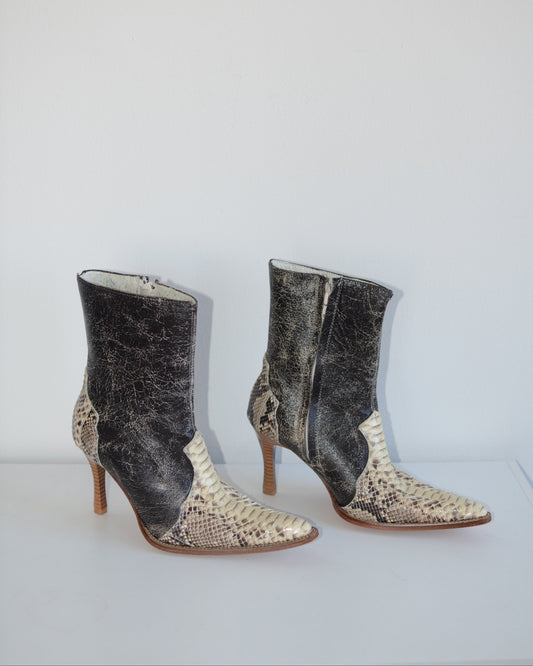 Rare Animal Print Ankle Boots
