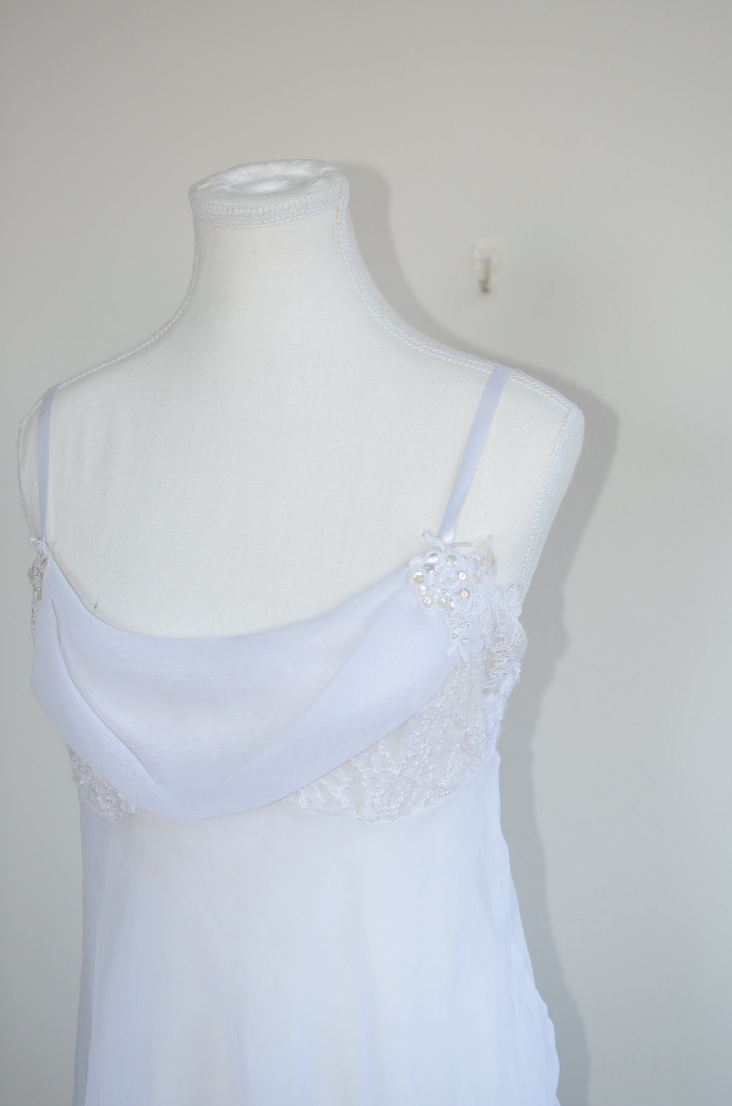 Vintage White Cami Babydoll Top