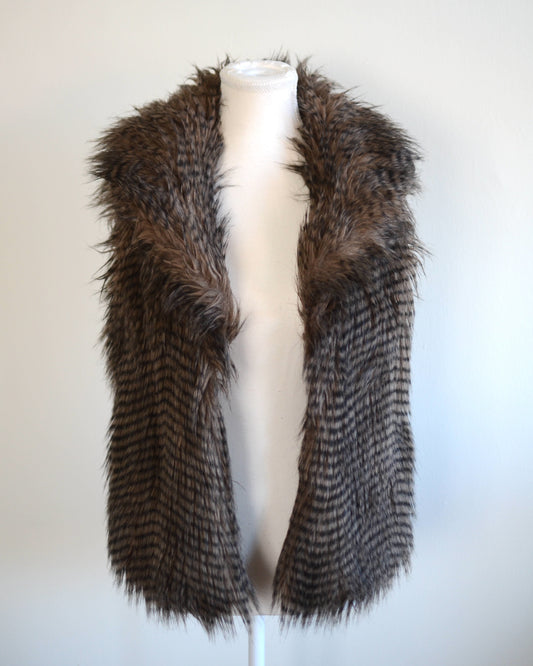 Brown Faux Fur Vest