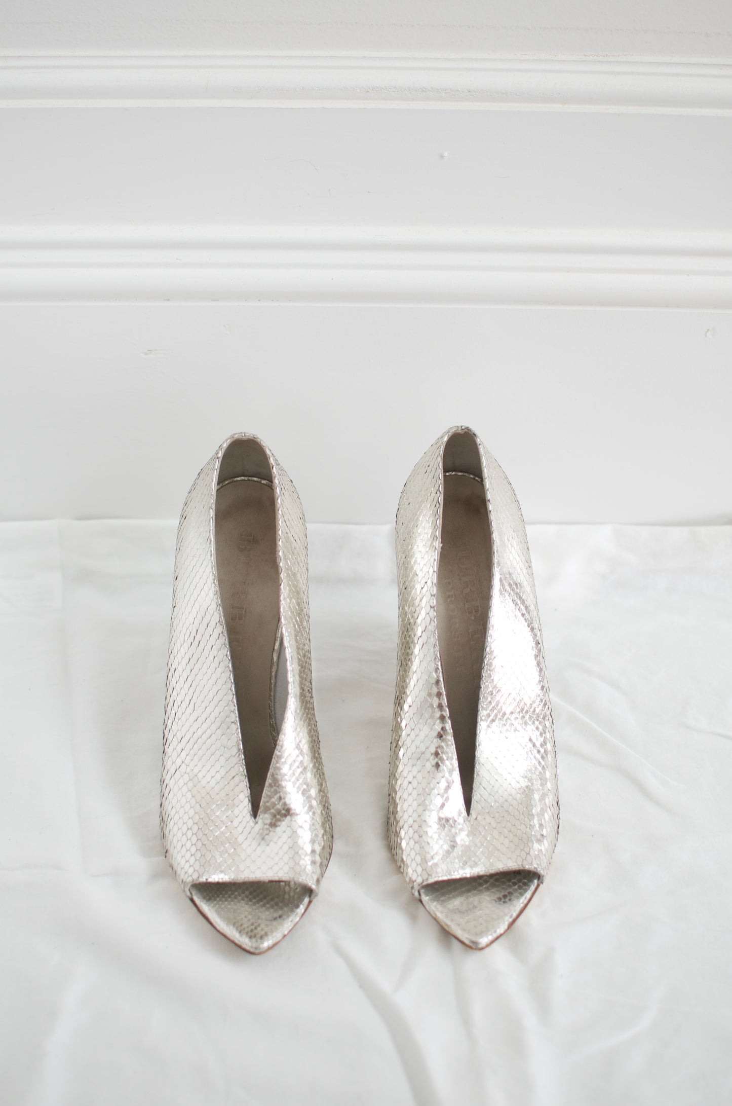 Burberry Vintage Silver Wedges
