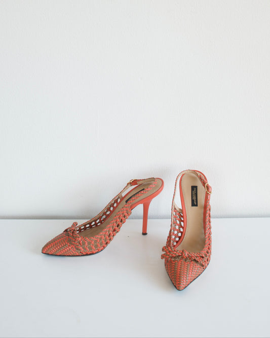 Dolce & Gabbana Weaved Closed Toe Pumps