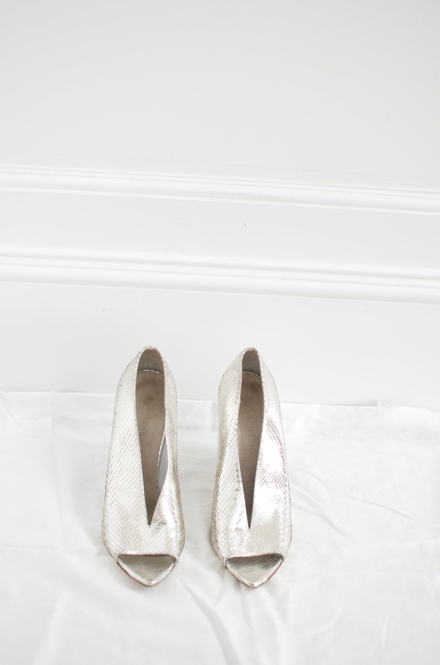 Burberry Vintage Silver Wedges