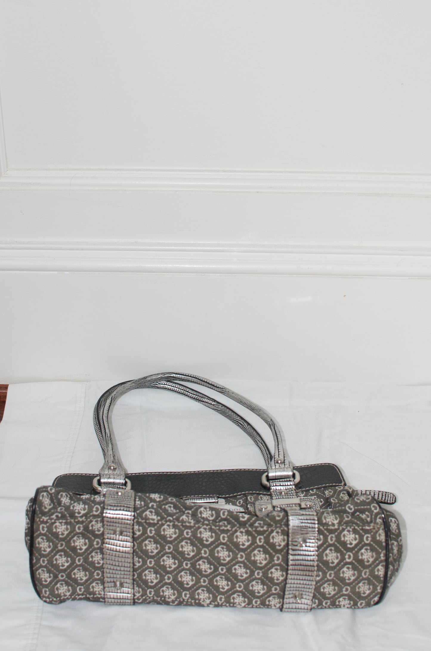 Grey Y2K Guess Bag